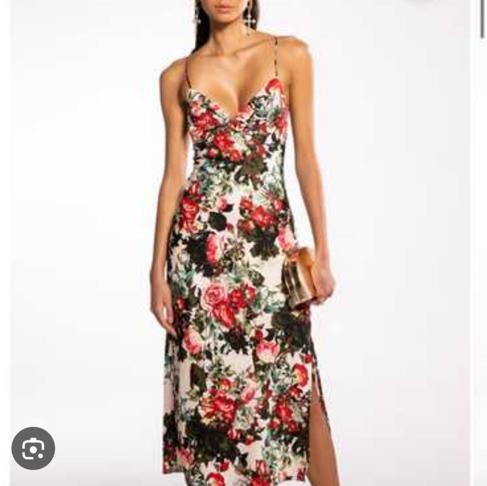 Vici Floral Spaghetti Strap Slip Midi Dress - Picture 2 of 8